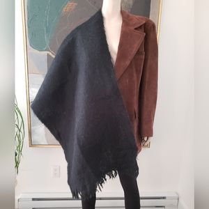 Vintage | Large Fringed Mohair Scarf